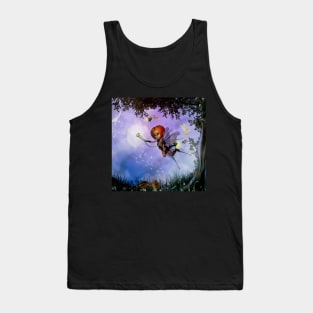 Cute little fairy playing with a dandelion Tank Top